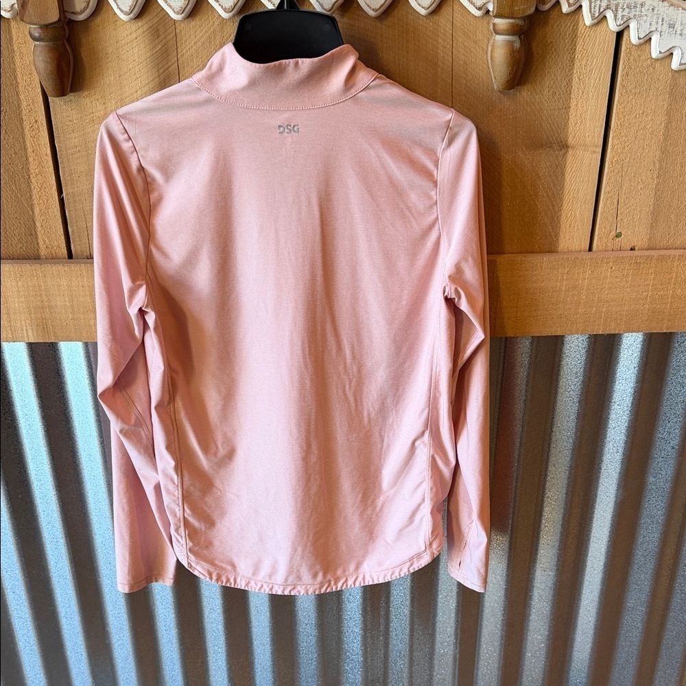 DSG girls Light Pink Long Sleeve quarter zip light weight - Picture 3 of 4